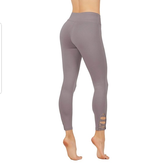 CRIS Cross Leg Cutouts 7/8 Length Leggings - Picture 2 of 3